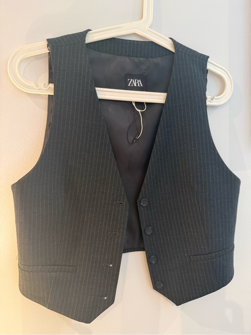 Zara women XS Pinstripe Vest